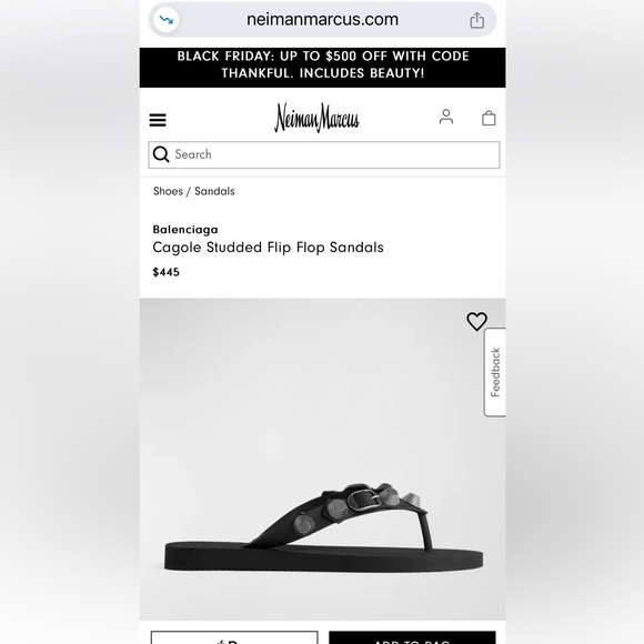 Balenciaga Cagole studded flip flops almost new great condition! - Picture 5 of 7